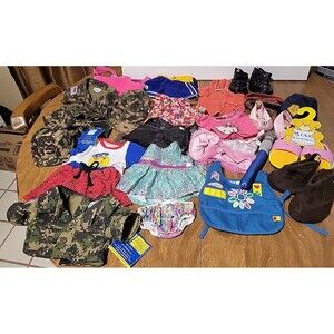 Build-A-Bear BAB Large Lot of Misc Clothes & Accessories Hello Kitty Army